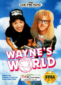 Wayne's World box art for Sega Genesis